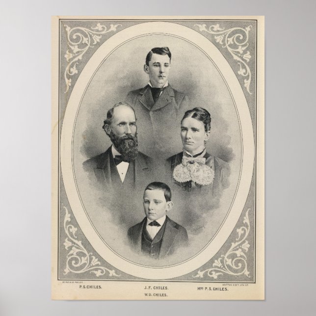 Affiches Portraits de la famille Chiles (Devant)