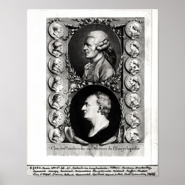 Affiches Portraits des Encyclopédistes Jean (Devant)