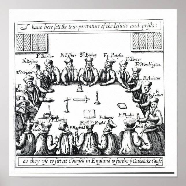 Affiches Portraits des Jésuites et des prêtres (Devant)