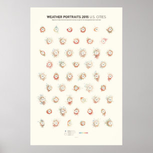 Affiches Portraits météorologiques 2015 : Villes américaine