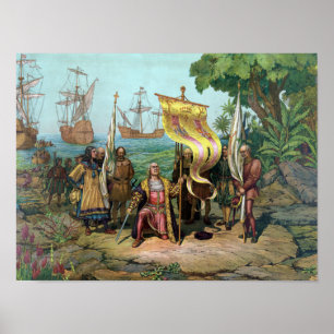Affiches Possession de prise de Columbus du nouveau pays