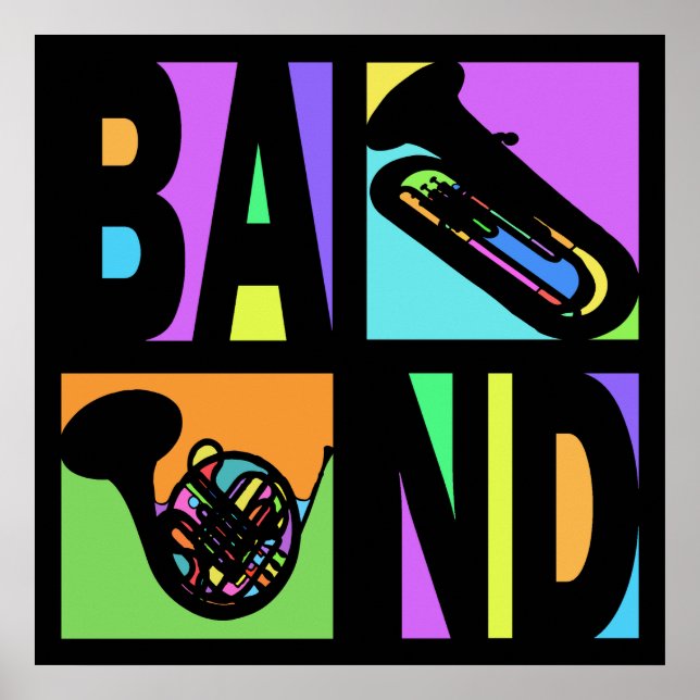 AFFICHES POSTE DE BANDE POP ART (Devant)