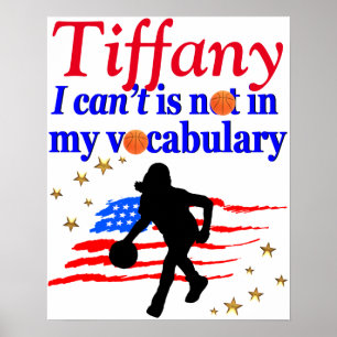 AFFICHES POSTE DE BASKETBALL INSPIRATIF DE DRAPEAU ROUGE ÉT