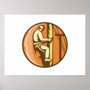 Affiches Poste de l'utilitaire d'Escalade électrique de la