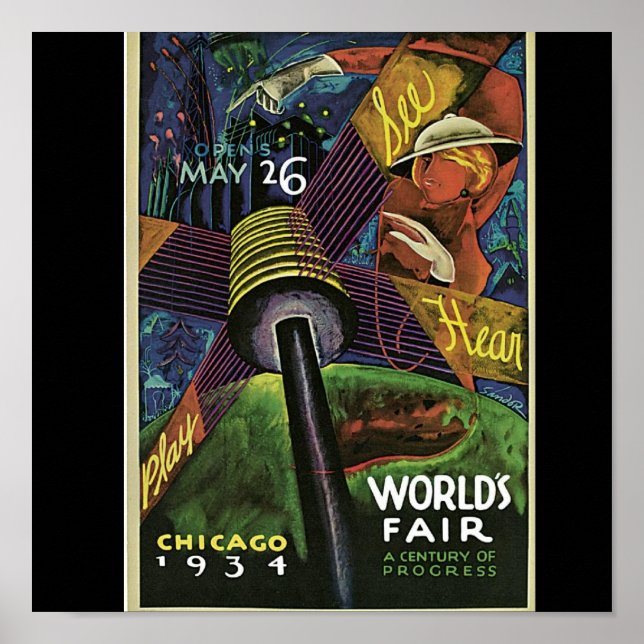 Affiches Poster-Chicago World's Fair-1934 (Devant)
