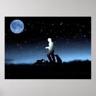 Affiches ~Poster "de bleu de berger de moutons "