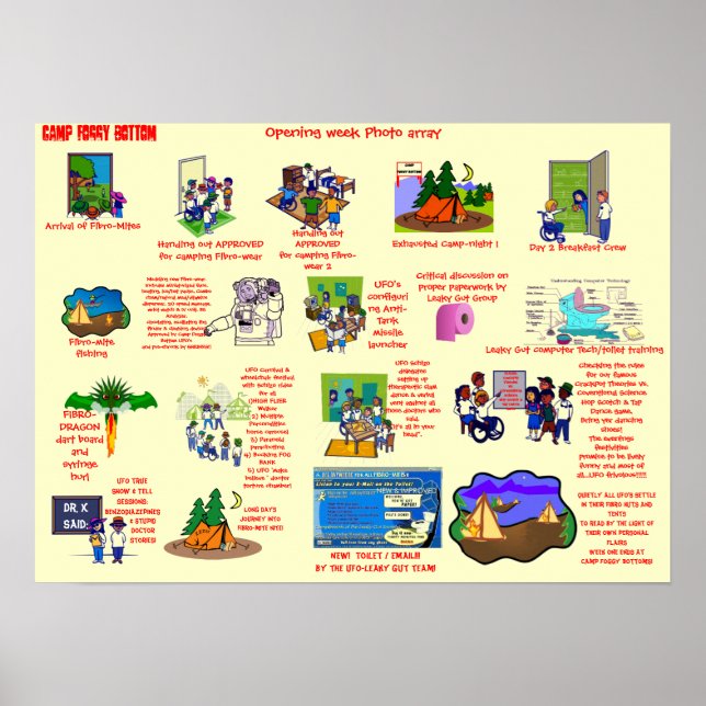 Affiches "Poster de la baie photo de bas de la FIBRO-Camp F (Devant)