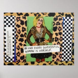 AFFICHES POSTER-DERRIÈRE CHAQUE FEMME RÉUSSIE EST ELLE-MÊME