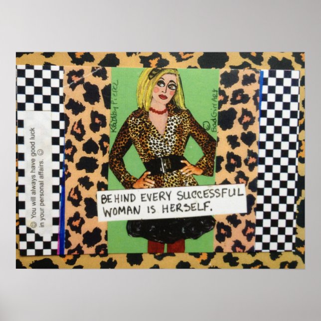 AFFICHES POSTER-DERRIÈRE CHAQUE FEMME RÉUSSIE EST ELLE-MÊME (Devant)