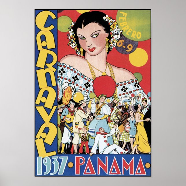 Affiches Poster/Imprimer : Carnaval 1937 Panama (Devant)