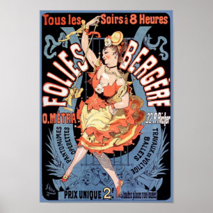 Affiches Poster/Imprimer : Folies Bergere - Cheret