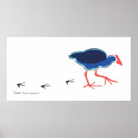 Poster/Imprimer Pukeko Steps