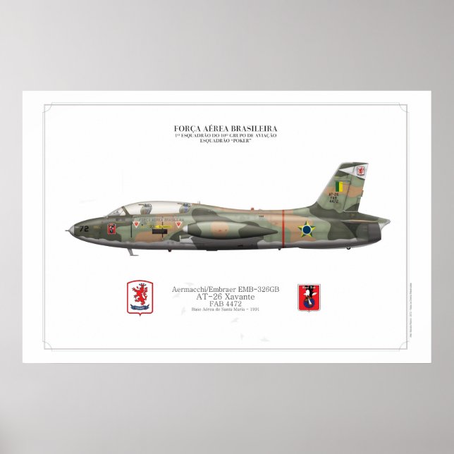 Affiches Pôster perfil AT-26 Xavante - FAB (Devant)