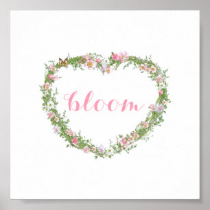 Affiches Poster/photo - Floral Heart Bloom