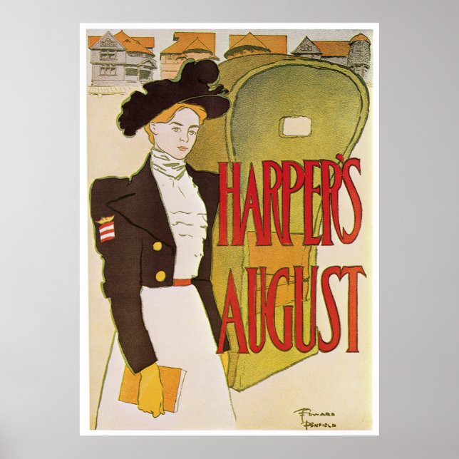 Affiches Poster/Priint : Harper's August - Edward Penfield (Devant)