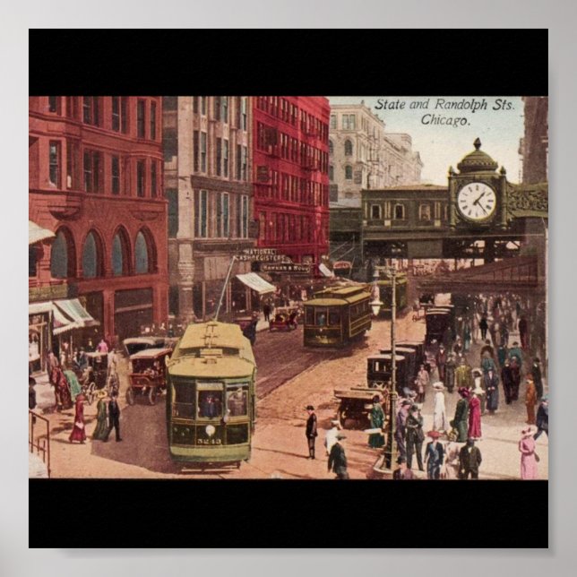 Affiches Poster-Vintage Chicago Art-State et Randolph 1940 (Devant)