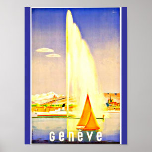 Affiches Poster-Vintage voyage Art-Genève