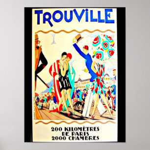 Affiches Poster-Vintage voyage Art-Trouville