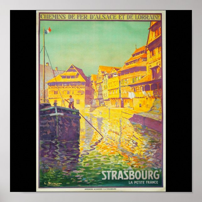 Affiches Poster-Vintage voyage-Strasbourg (Devant)