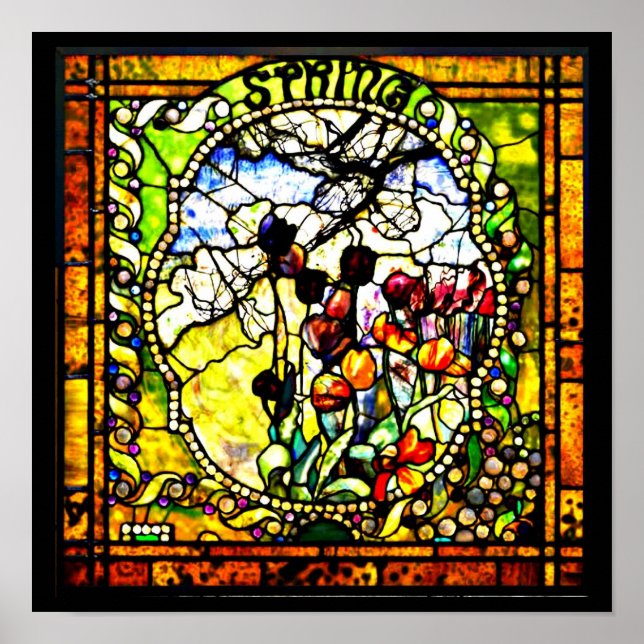 Affiches Poster-Vitré-Louis Tiffany 101 (Devant)