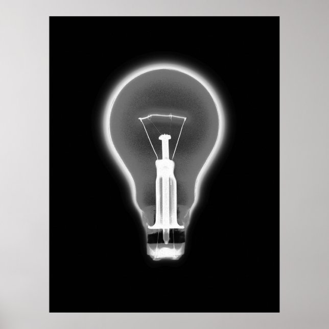 Affiches Poster- X RAY LIGHT BULB BLACK B&W (Devant)