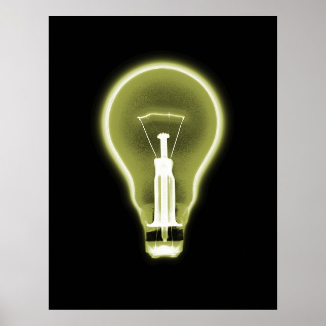 Affiches Poster- X RAY LIGHT BULB NOIR JAUNE (Devant)