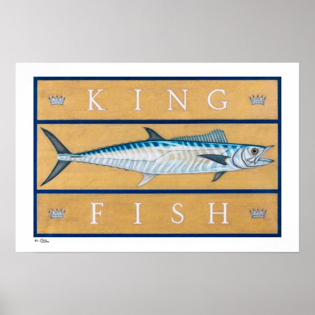 Affiches Posters, estampes et cadres de poisson-Kingfish (Devant)