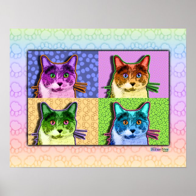 Affiches Posters, Imprimés - Pop Art Tom Chat (Devant)