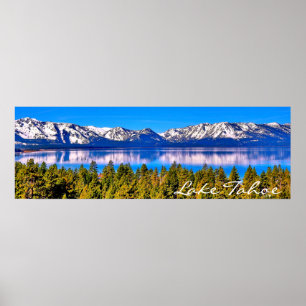 AFFICHES POSTES PREMIUM DE 36" X 12" PITTORESQUE LAKE TAHOE