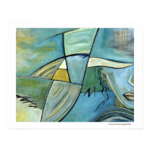 Postres Portrait Femmes Figure Bleu Art Abstrait