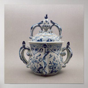 Affiches Pot, bleu et blanc de posset de Lambeth Delftware