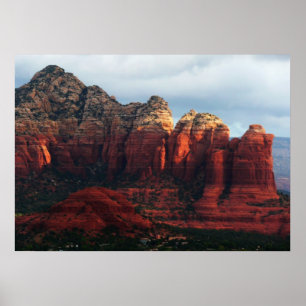 Affiches Pot de café nuageux Rock à Sedona Arizona