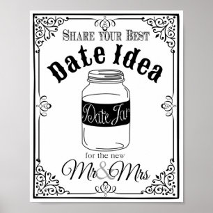 Affiches pot de date enseigne de mariage ou de fête