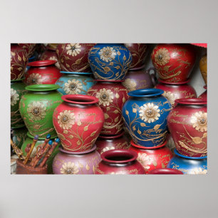 Affiches Pots décorés, Huaraz, Cordillera Blanca
