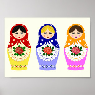 Affiches Poupées matryoshka russes