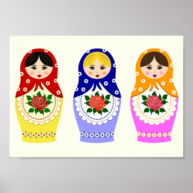 Affiches Poupées matryoshka russes (Devant)