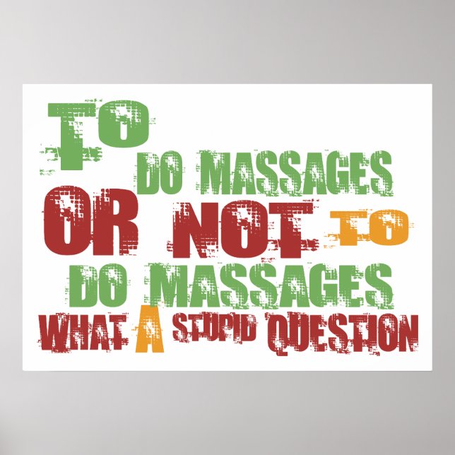 Affiches Pour effectuer des massages (Devant)
