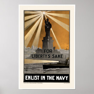 Affiches Pour le bien de la liberté ~ Enrôler dans la marin