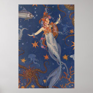 Affiches Poursuivre les arcs-en-ciel Nager avec les sirènes