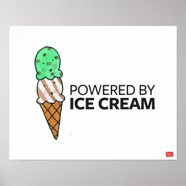 Affiches Powered by Ice Cream (Devant)