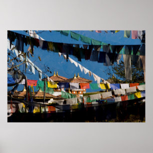 Affiches Prayer flags and chortens