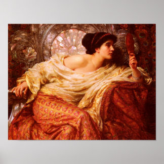 Affiches Pré-Raphaélite "Le miroir" par Sir Frank Dicksee