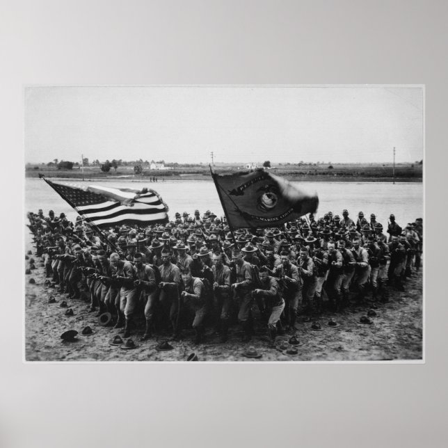 Affiches Premier à combattre le Corps des Marines des États (Devant)