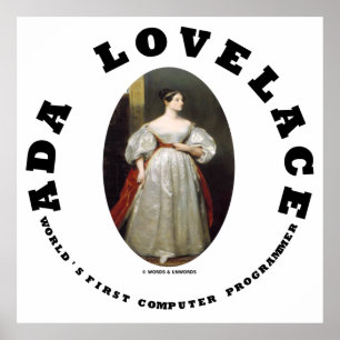 Affiches Premier programmeur informatique d'Ada Lovelace Wo