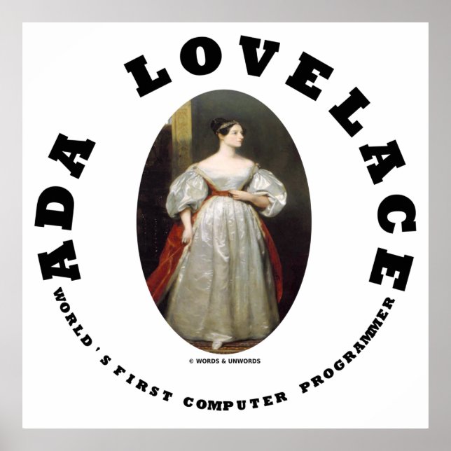 Affiches Premier programmeur informatique d'Ada Lovelace Wo (Devant)