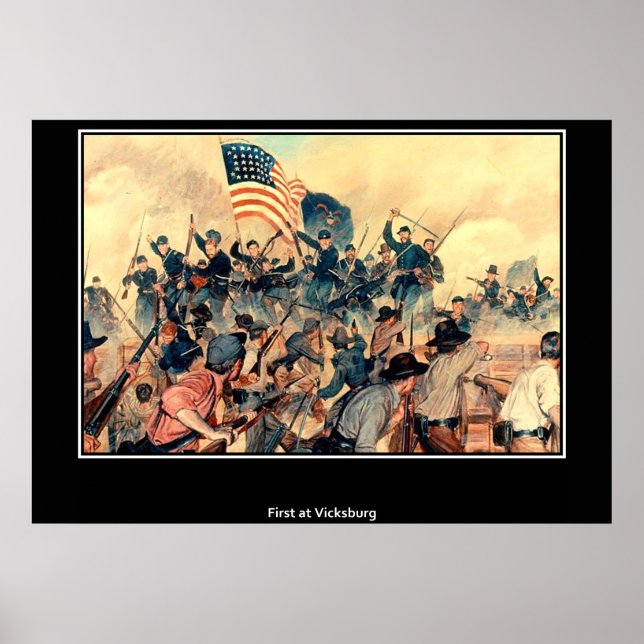 Affiches Première à Vicksburg Guerre de Sécession (Devant)