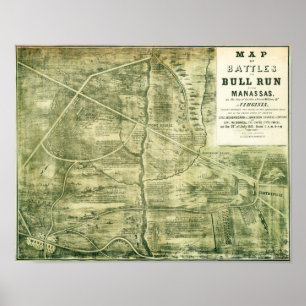 Affiches Première bataille de Bull Run - Guerre civile Pano