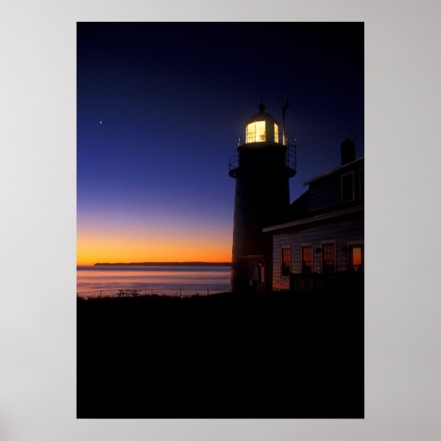 Affiches Première lumière sur Quoddy Head Lighthouse (Devant)