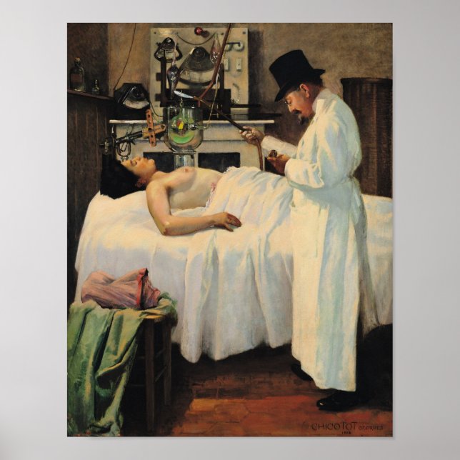 Affiches Première tentative de traitement du cancer par ray (Devant)