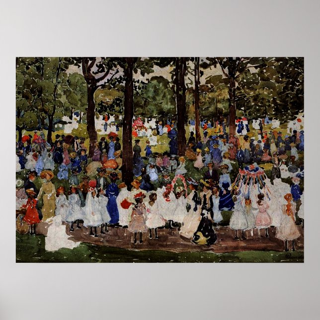 Affiches Prendergast - May Day, Central Park (Devant)